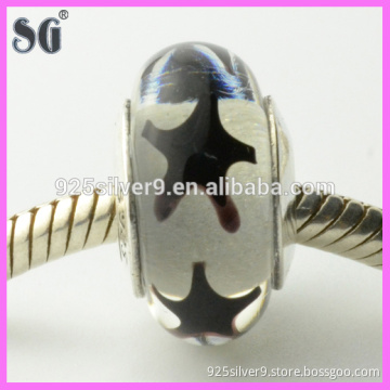 Star pattern transparent new products 2016 fashion jewelry glass beads